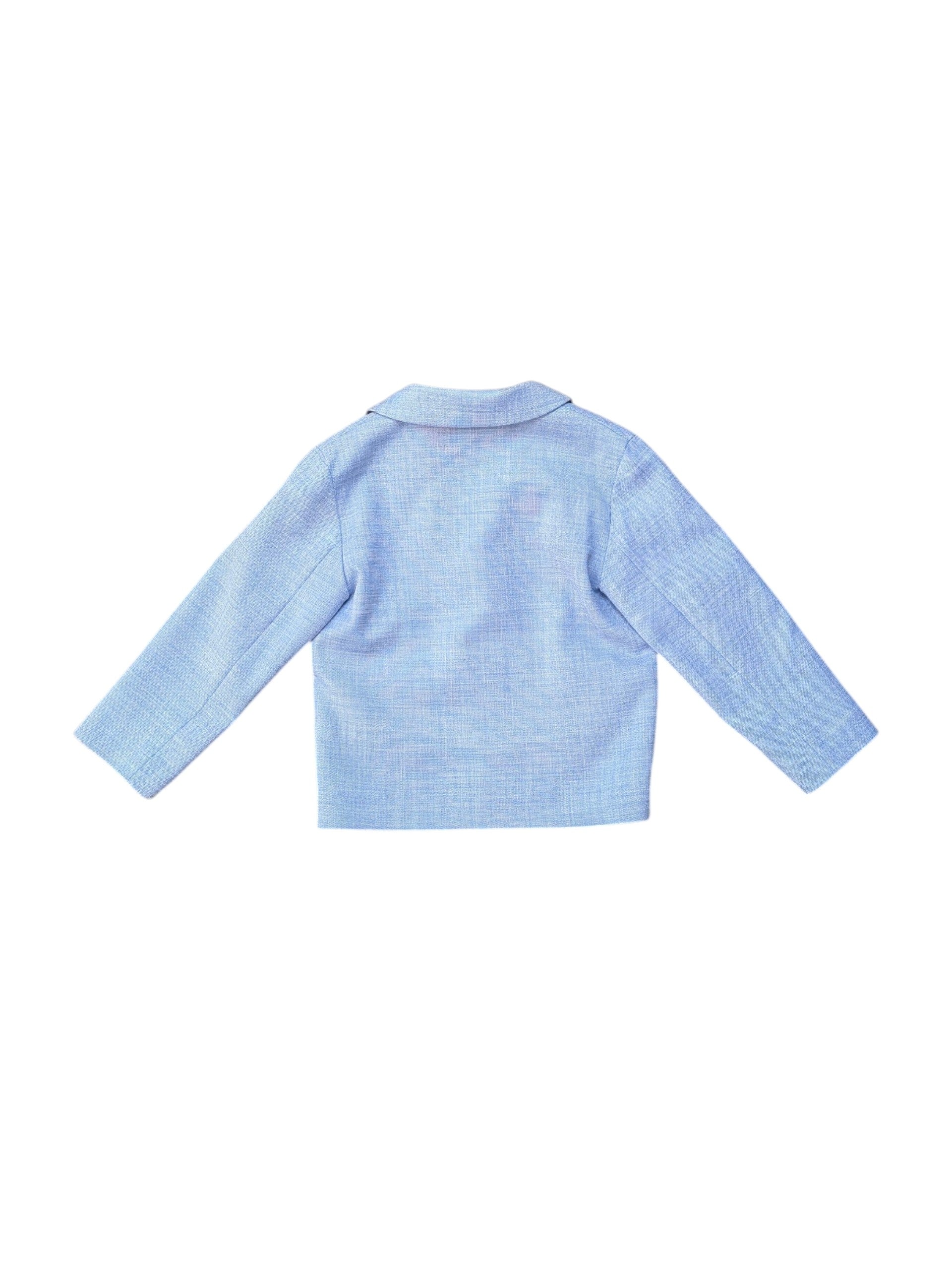 Giacca azzurra con logo cucito Atipico