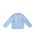 Giacca azzurra con logo cucito Atipico
