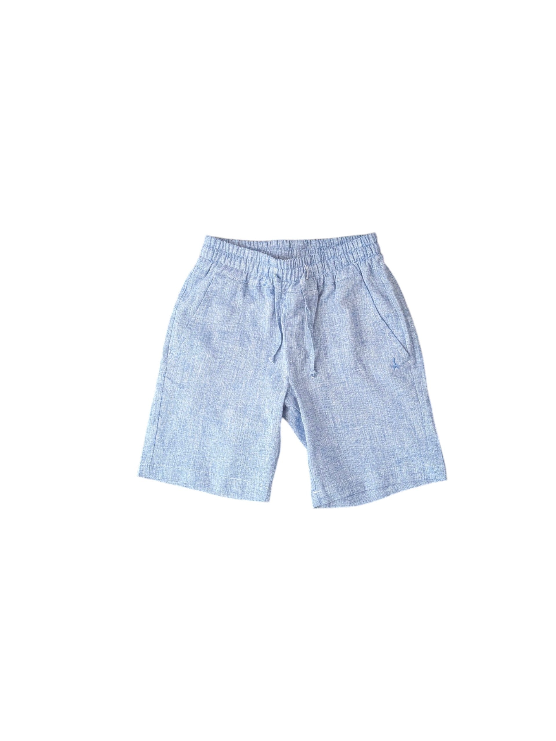 Pantaloncino azzurro in misto lino Atipico