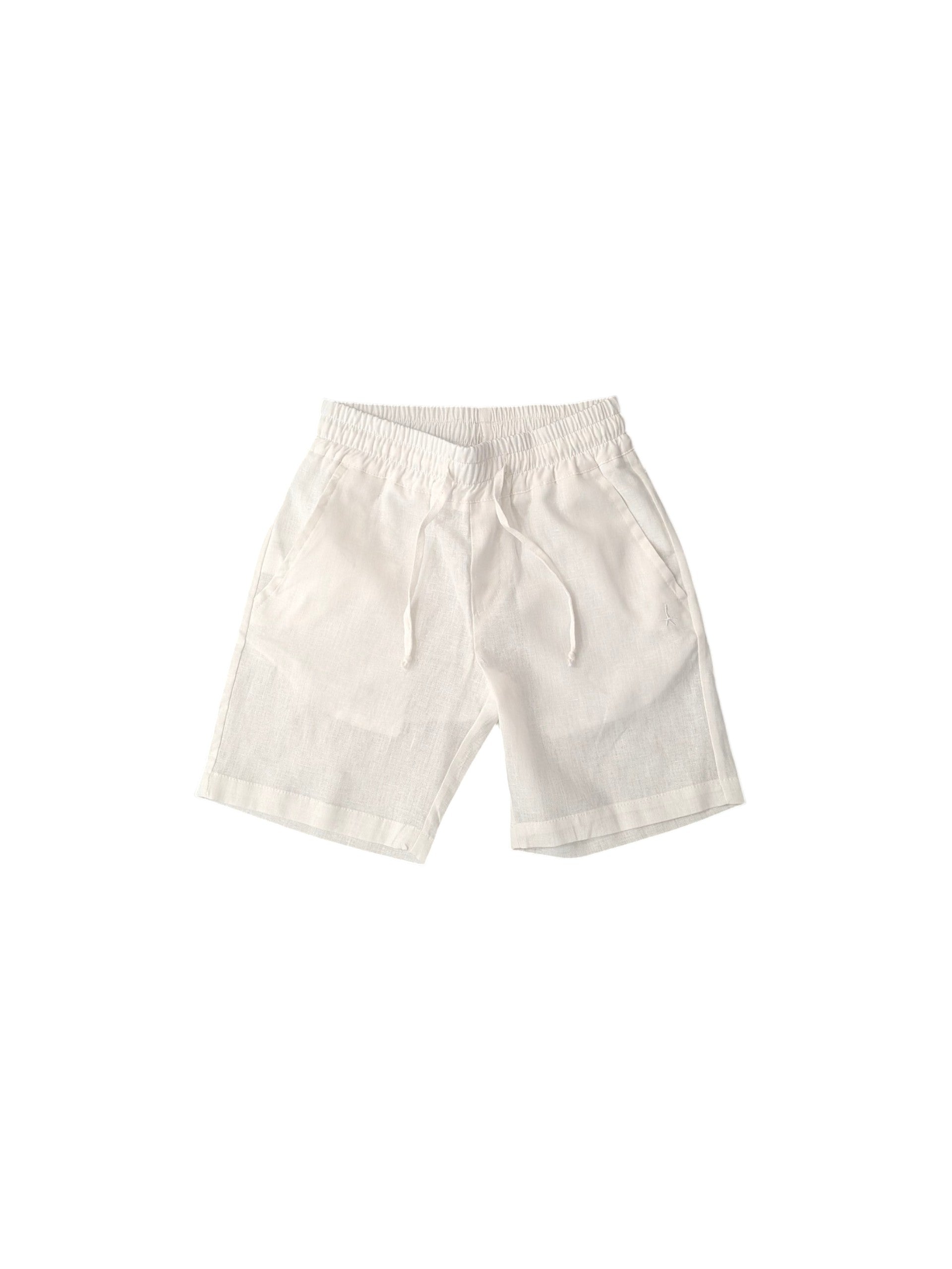 Pantaloncino bianco in misto lino Atipico