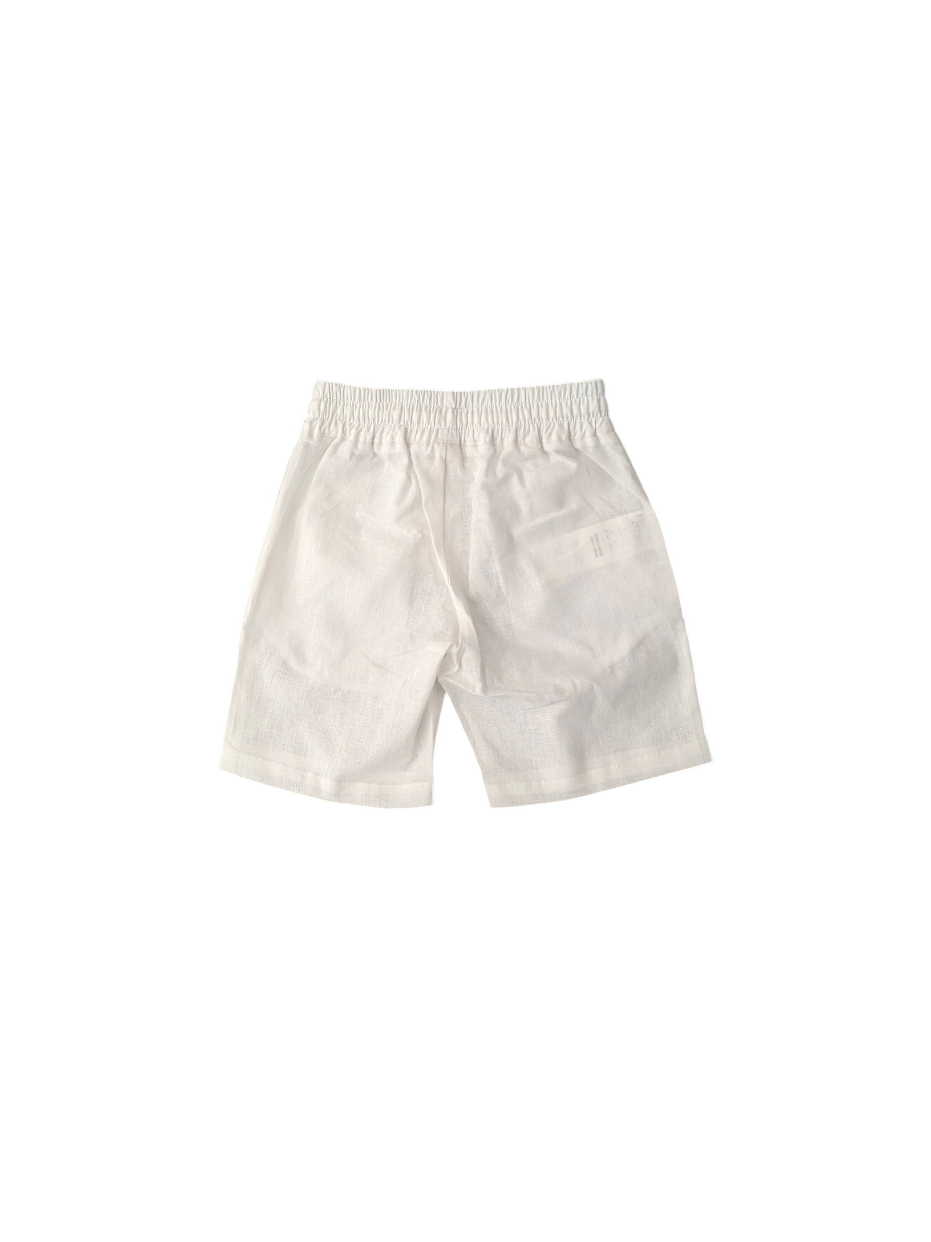 Pantaloncino bianco in misto lino Atipico