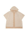 Mantella reversibile beige con logo a intarsio FF Fendi