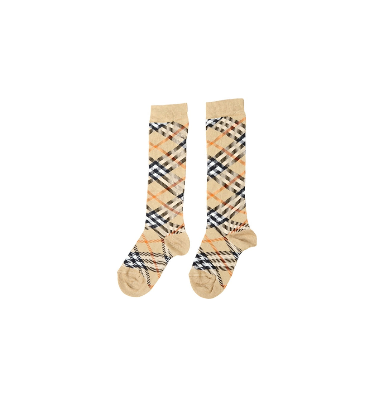 Calzini beige con stampa check Burberry