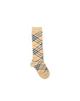 Calzini beige con stampa check Burberry