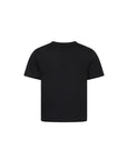 T-shirt nera con patch cucito logo Burberry