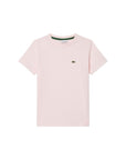 T-shirt rosa con patch logo classico Lacoste