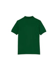 Polo verde con patch logo Lacoste