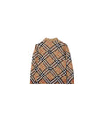 Cardigan beige baby con logo check Burberry