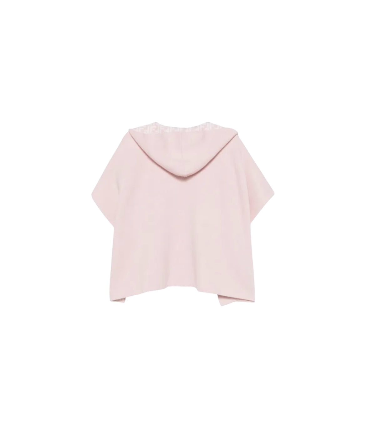 Mantella reversibile rosa con logo a intarsio FF Fendi