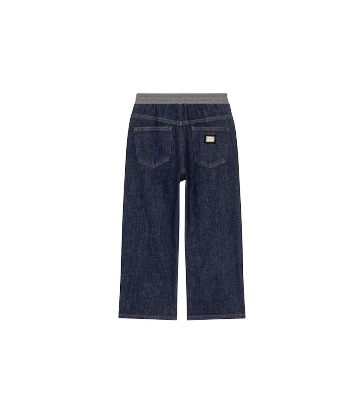 Jeans blu con stampa laterale Dolce &amp; Gabbana