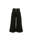 Jeans palazzo nero con tasca logata Lanvin
