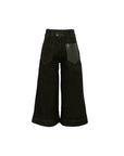 Jeans palazzo nero con tasca logata Lanvin