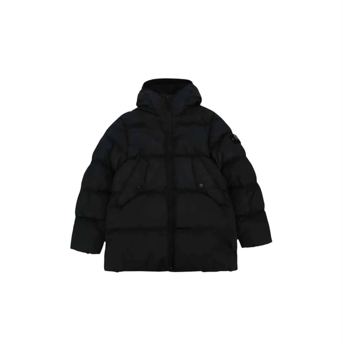 Giubbino nero con patch logo Stone Island