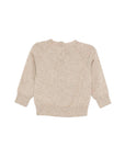 Maglione beige con patch logo Moncler