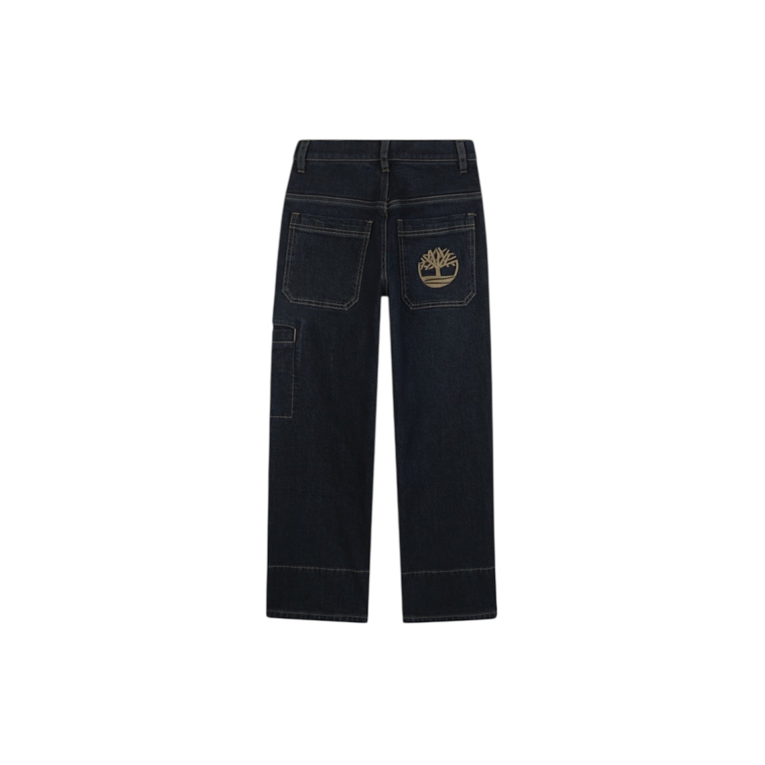 Jeans blu con logo cucito Timberland