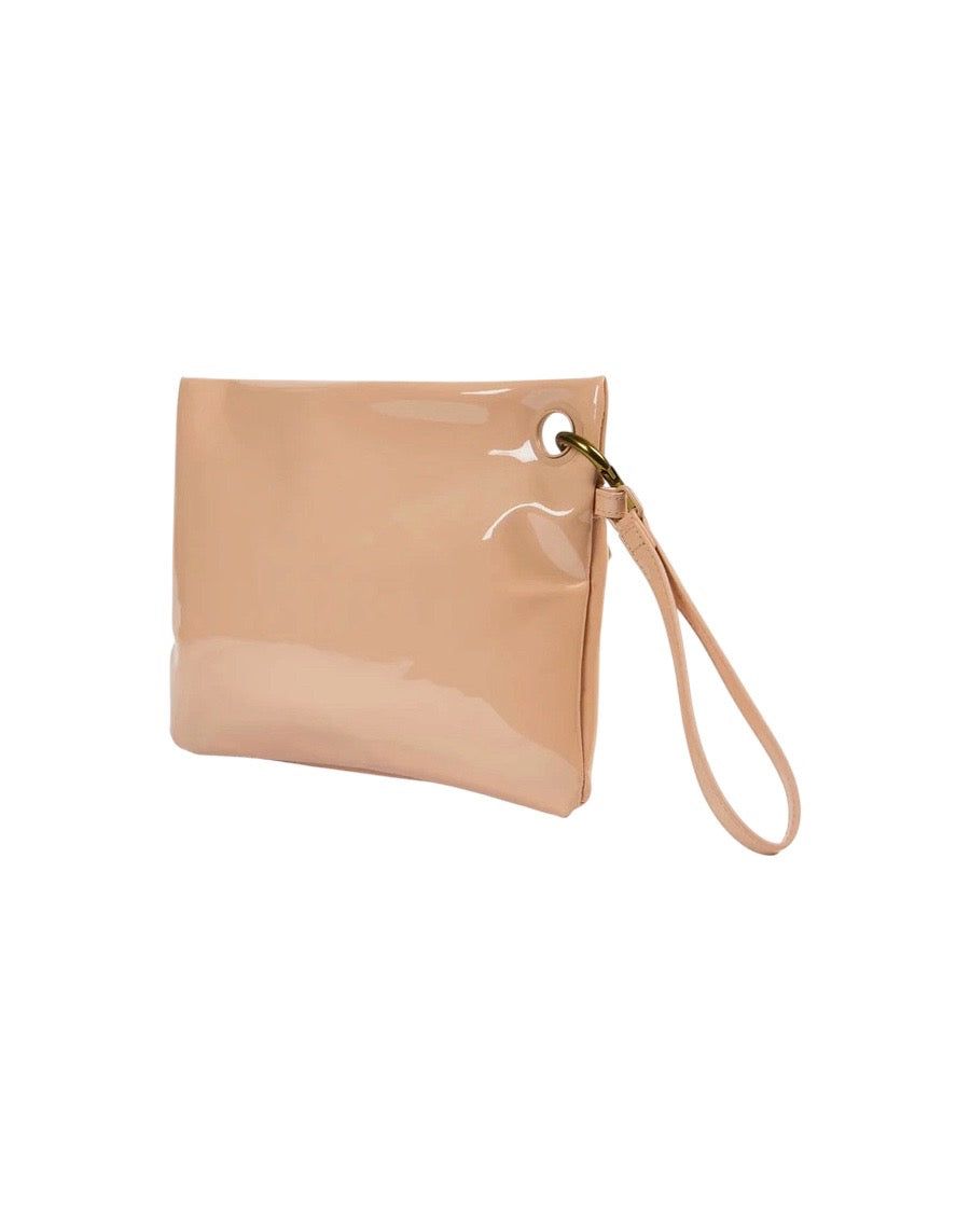 Pochette beige con logo Sundek gommato