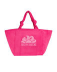 Borsa in spugna fuxia con logo Sundek