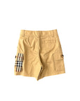 Bermuda beige con tasconi e stampa check Burberry