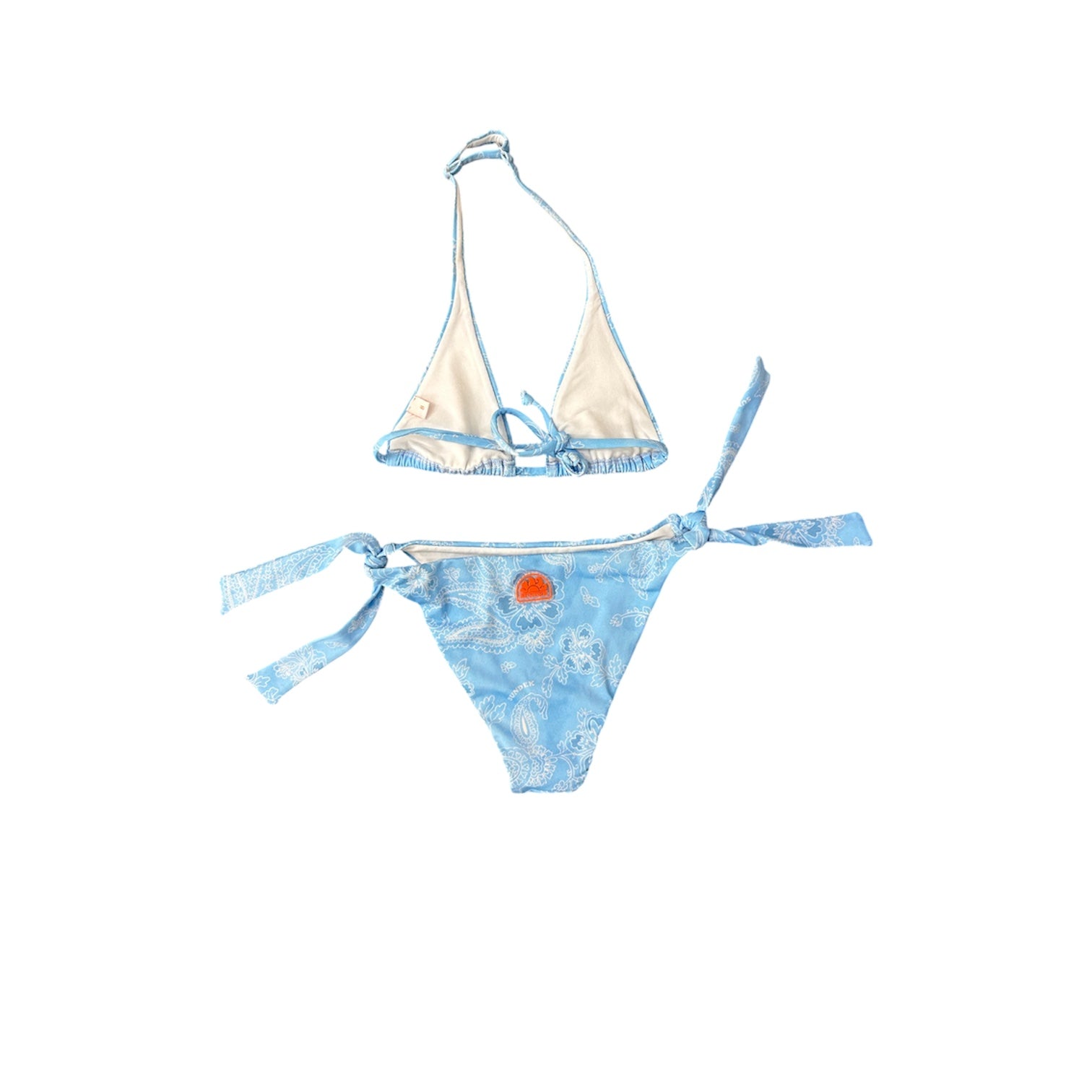 Costume bikini azzurro con dettagli Sundek