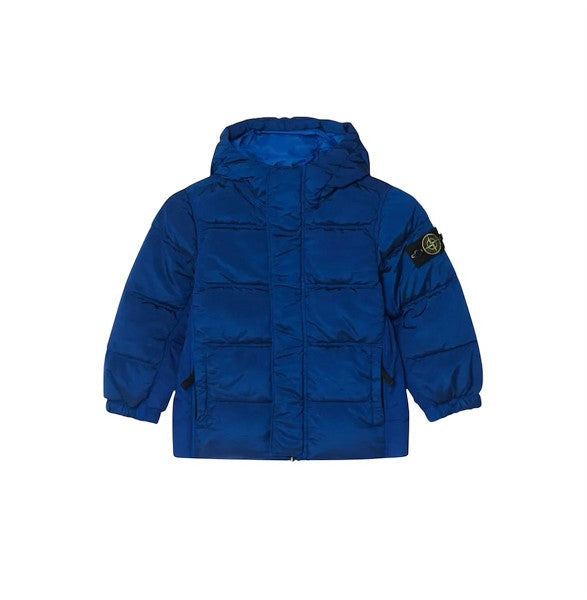 Giubbino blu con patch logo Stone Island