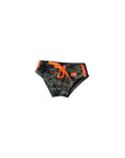 Costume slip verde con stampa camouflage Sundek