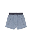 Pantaloncino blu con patch gommato Timberland