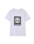 T-shirt bianca stampa logo classico Timberland
