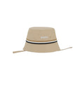 Cappello beige con dettagli logo Boss