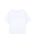 T-shirt bianca con dettaglio laccio blu Lanvin