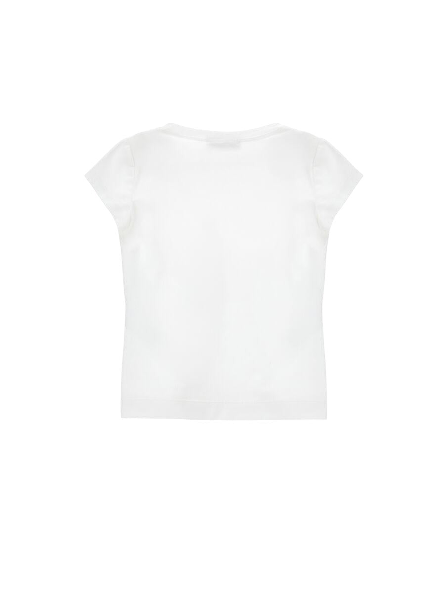 T-shirt bianca con stampa limoni Monnalisa