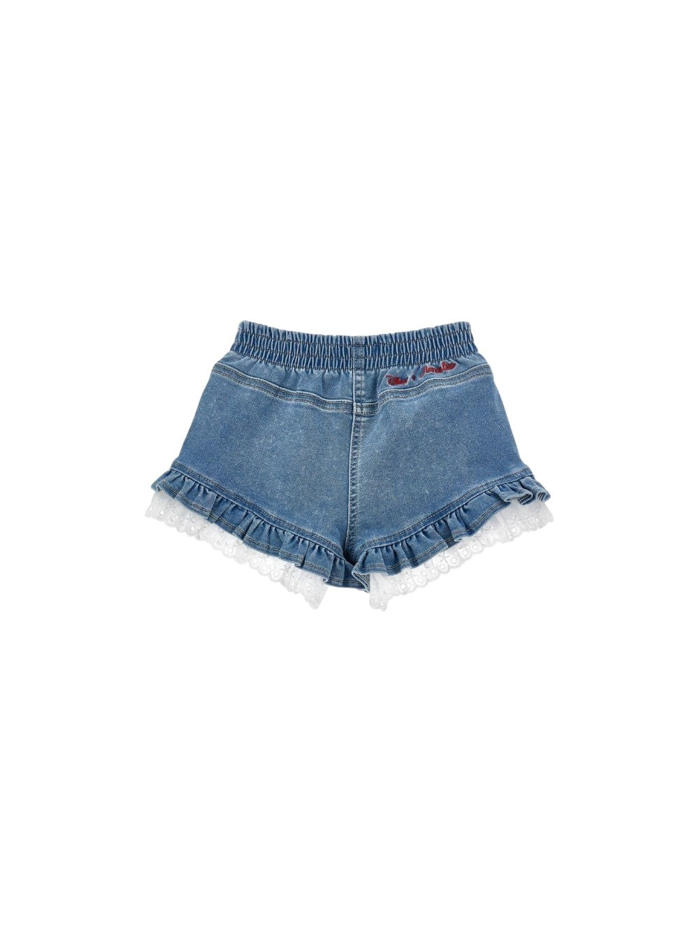 Pantaloncino di jeans blu con dettaglio Winnie the Pooh cucito Disney x Monnalisa
